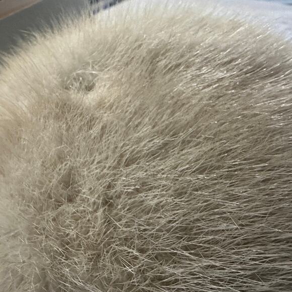 Vintage Lord & Taylor cloche cream white fur hat main image 6